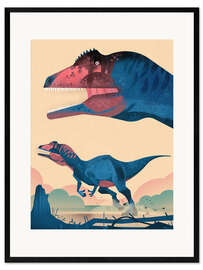Kehystetty taidepainatus Allosaurus