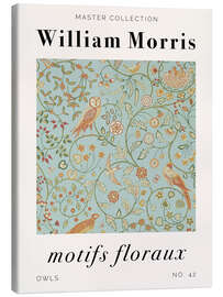 Leinwandbild  Motifs Floraux - Owls - William Morris
