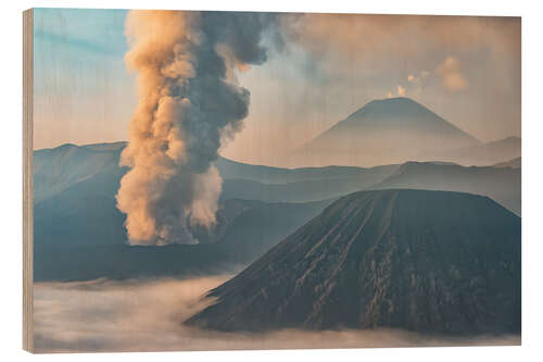 Cuadro de madera Active Volcano