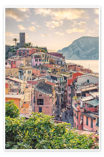 Poster Vernazza Roofs