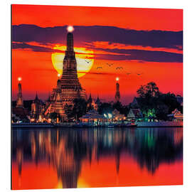 Aluminium print Bangkok sunset