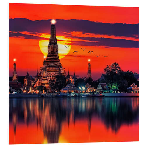 Print på skumplade Bangkok sunset