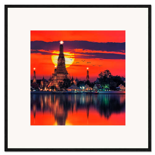 Framed art print Bangkok sunset