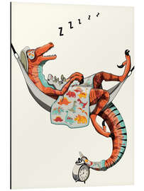 Magnettafel Velociraptor im Bett