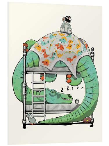 Obraz na PCV Diplodocus in bed