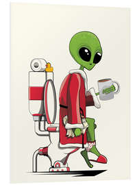 Foam board print Alien on the toilet