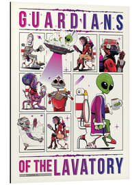 Magnettafel Space Guardians auf der Toillette