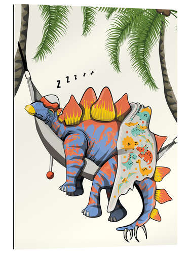 Gallery print Stegosaurus in the hammock