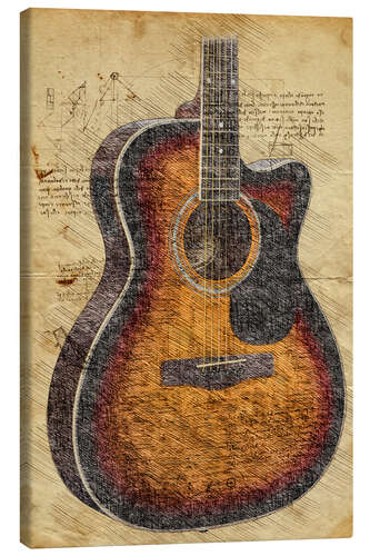 Canvas print Acoustic Guitar