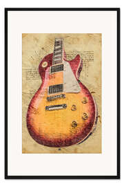 Gerahmter Kunstdruck Les Paul