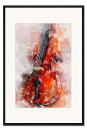 Gerahmter Kunstdruck Violine