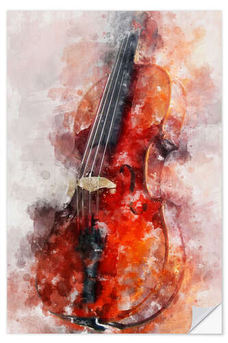 Wandsticker Violine