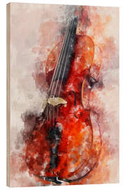Hout print Violin