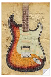 Wall sticker Stratocaster