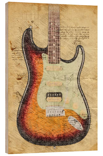 Wood print Stratocaster