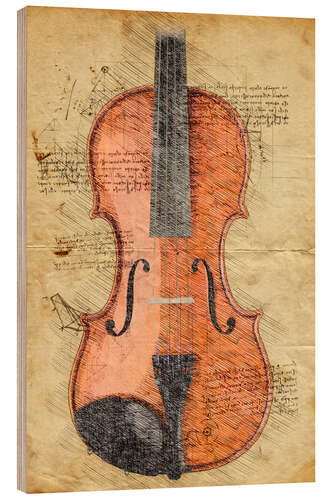 Quadro de madeira Violin