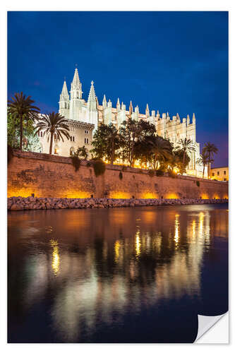 Wall sticker Palma de Mallorca Cathedral in the evening