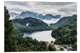 Foam board print Alpsee Hohenschwangau