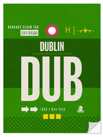 Selvklebende plakat DUB Dublin