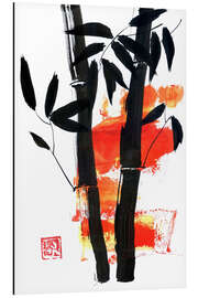 Magnettafel Bambus auf Orange