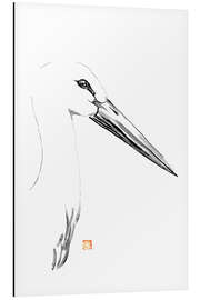 Magnettafel Storch im Profil