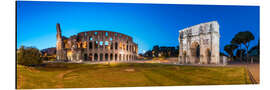 Alumiinitaulu Colosseum and Arch of Constantine in Rome