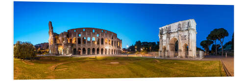 Foam board print Colosseum and Arch of Constantine in Rome