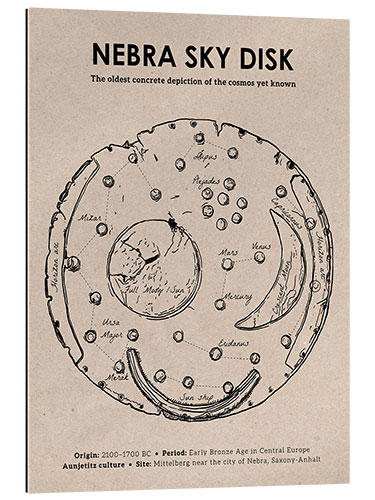 Gallery print Sketch of the Nebra Sky Disk