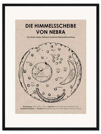 Gerahmter Kunstdruck Skizze der Himmelsscheibe von Nebra