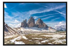 Gerahmter Kunstdruck Tre Cime Di Lavaredo, Dolomiten, Süd-Tryol, Italien