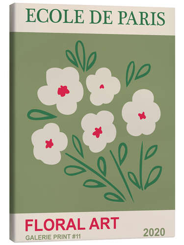 Canvas print Ecole De Paris - White Flowers