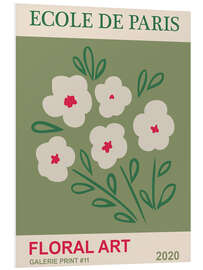 Foam board print Ecole De Paris - White Flowers