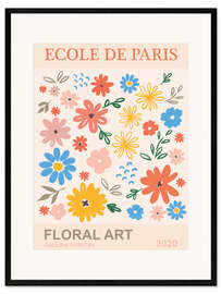 Impressão artística com moldura Ecole De Paris - Colorful Floral