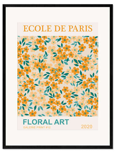 Kunsttryk i ramme Ecole De Paris - Yellow Floral