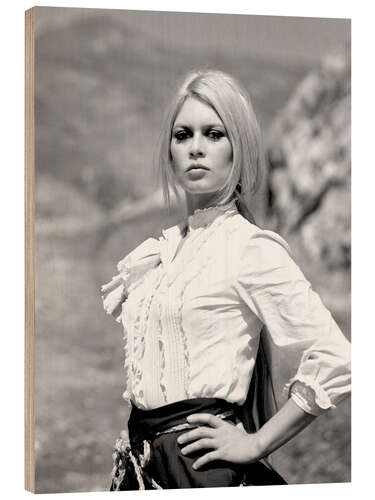 Wood print Brigitte Bardot in Shalako