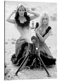 Quadro em alumínio Jeanne Moreau And Brigitte Bardot, Viva Maria 1965