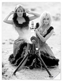 Muursticker Jeanne Moreau And Brigitte Bardot, Viva Maria 1965