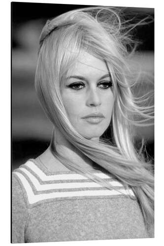 Alubild Brigitte Bardot - Haare im Wind