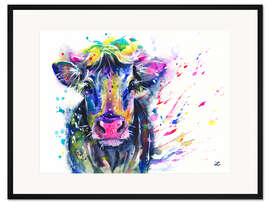 Gerahmter Kunstdruck Ausgefallene Kuh