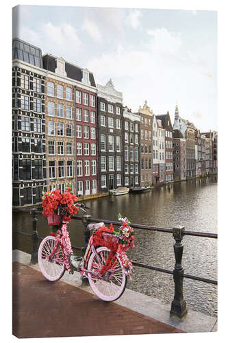 Obraz na płótnie Pink Bike in Amsterdam