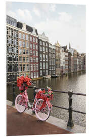 PVC print Pink Bike in Amsterdam