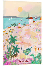 Magnettafel Santorin Sonnenuntergang