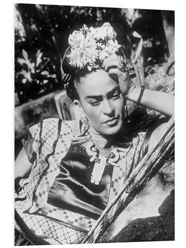 Foam board print Frida Kahlo in a hammock, 1948