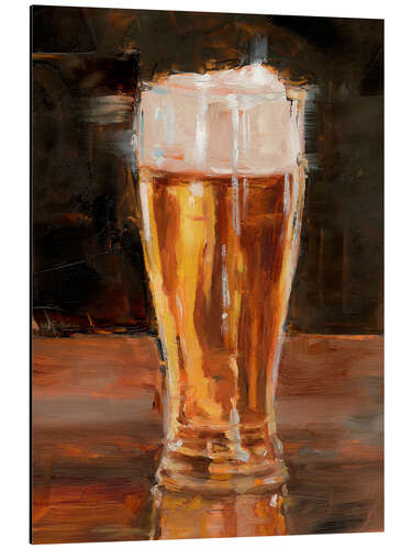 Aluminium print Beer glass I