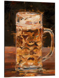 Aluminium print Beer glass II