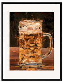 Gerahmter Kunstdruck Bierglas II