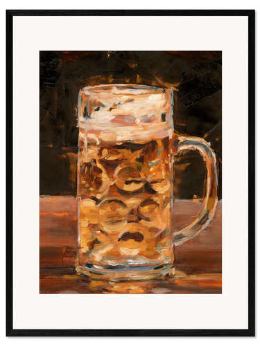 Framed art print Beer glass II