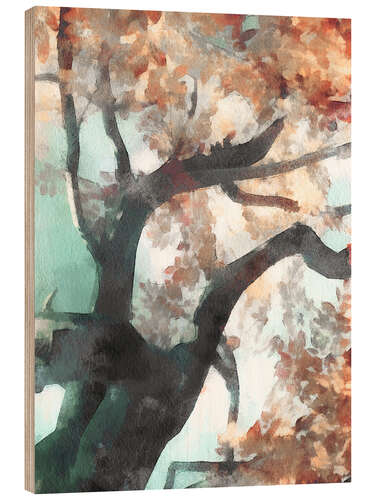 Wood print Fall Tree I