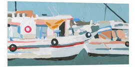 Foam board print Bright Boats II