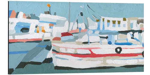 Aluminium print Bright Boats I